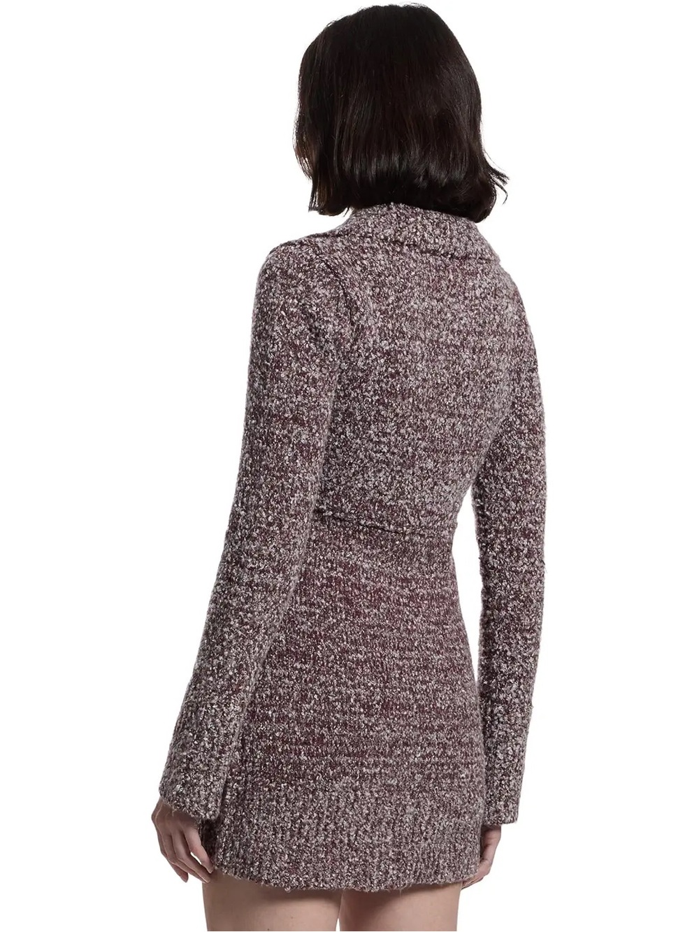 1448. FREE PEOPLE Milena Mini knit dress in Chocolate Grape Combo NWT $168 - Picture 13 of 13